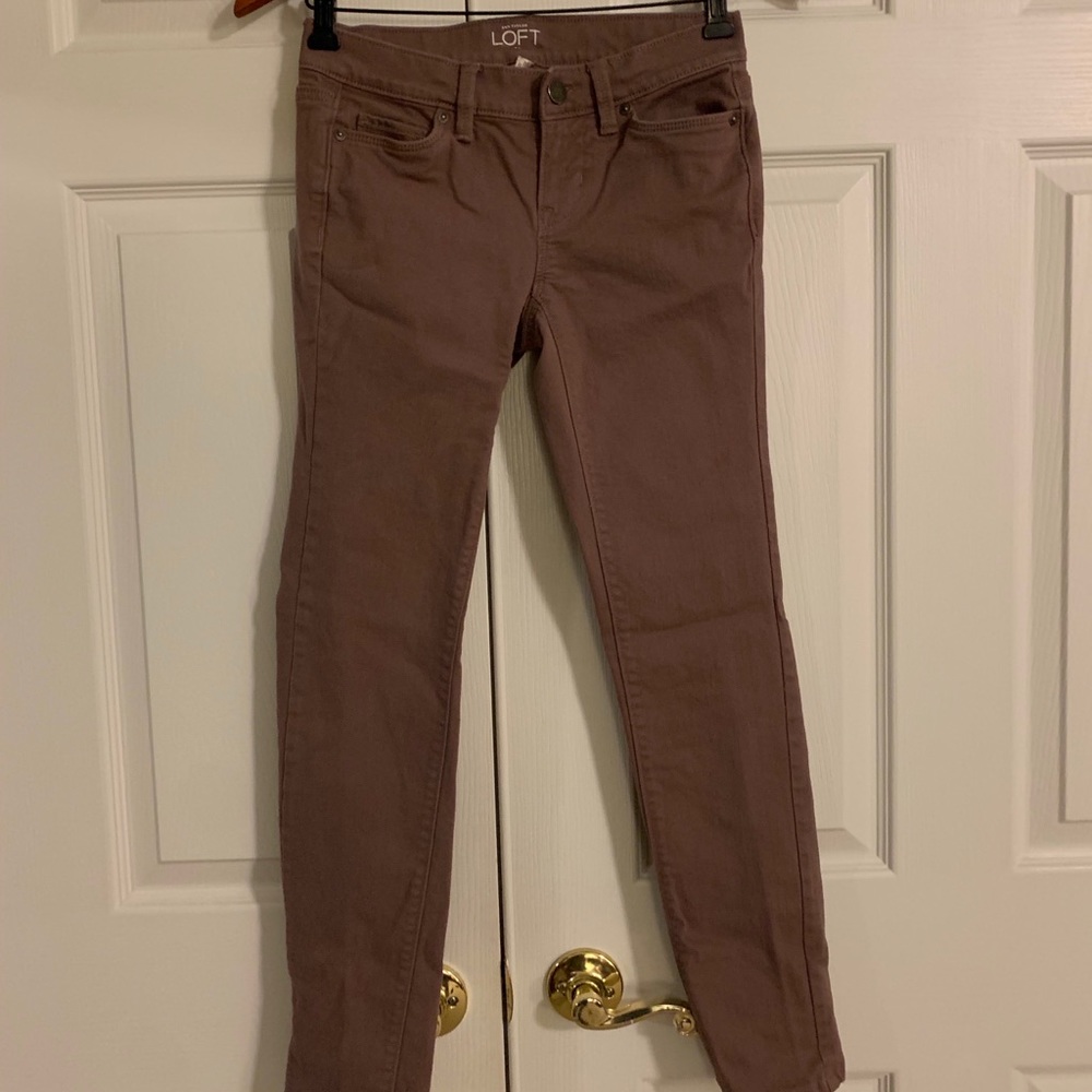 LOFT Plum Modern Skinny Jeans